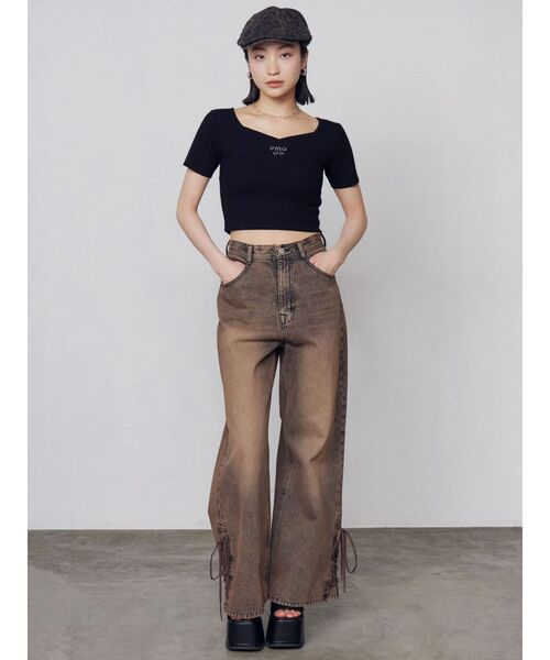 EMODA（エモダ）の「ビジューロゴニット（ニット/セーター・レディース・グレー/ホワイト/ピンク/ブラック・FREE）」の8枚目の写真