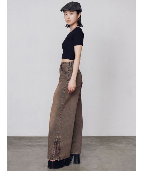 EMODA（エモダ）の「ビジューロゴニット（ニット/セーター・レディース・グレー/ホワイト/ピンク/ブラック・FREE）」の9枚目の写真