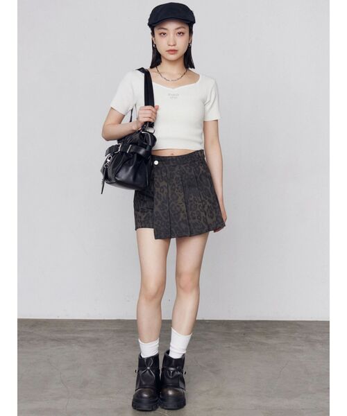 EMODA（エモダ）の「ビジューロゴニット（ニット/セーター・レディース・グレー/ホワイト/ピンク/ブラック・FREE）」の12枚目の写真