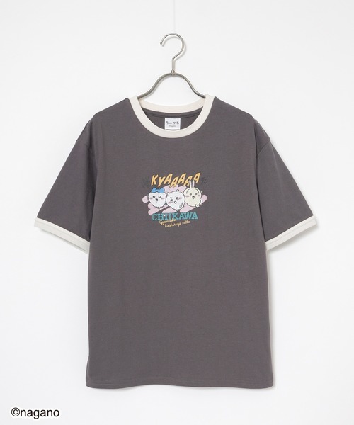 Honeys(ハニーズ)の「ちいかわ/Tシャツ(Tシャツ/カットソー・キッズ・スミクロ/ピンク/アイボリー/サックスブルー・150cm/L/M/S)」の8枚目の写真