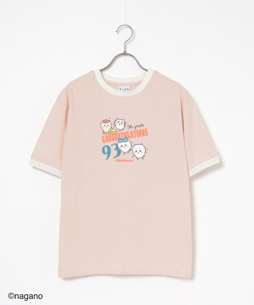 Honeys(ハニーズ)の「ちいかわ/Tシャツ(Tシャツ/カットソー・キッズ・スミクロ/ピンク/アイボリー/サックスブルー・150cm/L/M/S)」の12枚目の写真