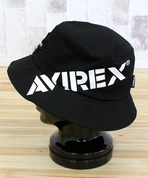 AVIREX(アヴィレックス)の「AX DIAGONAL LOGO BUCKET HAT(ハット・メンズ・ブラック・FREE)」の5枚目の写真