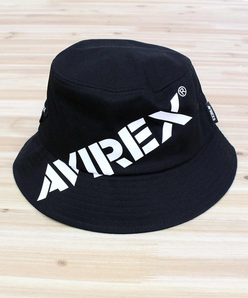 AVIREX(アヴィレックス)の「AX DIAGONAL LOGO BUCKET HAT(ハット・メンズ・ブラック・FREE)」の8枚目の写真
