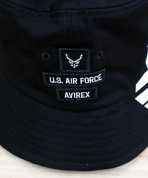 AVIREX(アヴィレックス)の「AX DIAGONAL LOGO BUCKET HAT(ハット・メンズ・ブラック・FREE)」の2枚目の写真