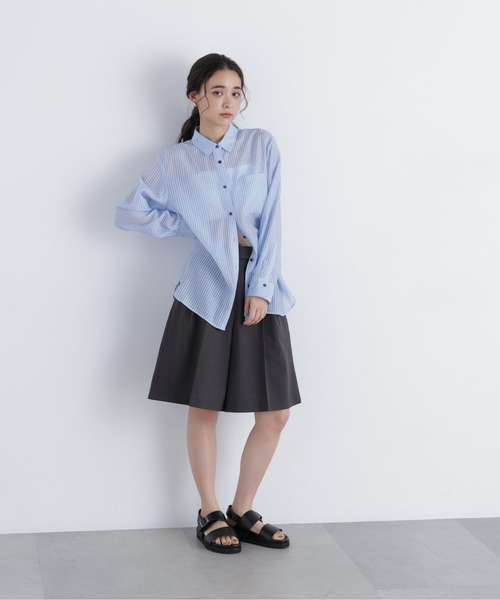 N.(N. Natural Beauty Basic)(エヌエヌナチュラルビューティーベーシック)の「リネンライク SETUP パンツ(その他パンツ・レディース・キャメル/ベージュ/チャコールグレー・フリ-)」の5枚目の写真