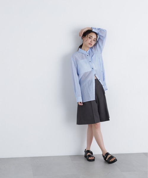 N.(N. Natural Beauty Basic)(エヌエヌナチュラルビューティーベーシック)の「リネンライク SETUP パンツ(その他パンツ・レディース・キャメル/ベージュ/チャコールグレー・フリ-)」の6枚目の写真