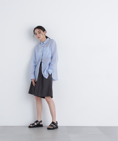 N.(N. Natural Beauty Basic)(エヌエヌナチュラルビューティーベーシック)の「リネンライク SETUP パンツ(その他パンツ・レディース・キャメル/ベージュ/チャコールグレー・フリ-)」の7枚目の写真