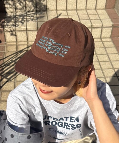 CIAOPANIC TYPY（チャオパニックティピー）の「【UNISEX】メッセージロゴキャップ（キャップ・レディース・ブラック/ブラウン/グリーン・ONE SIZE）」の2枚目の写真