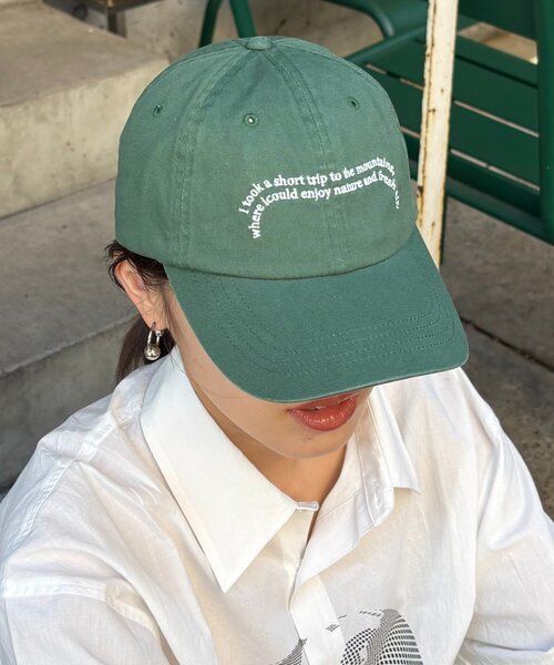 CIAOPANIC TYPY（チャオパニックティピー）の「【UNISEX】メッセージロゴキャップ（キャップ・レディース・ブラック/ブラウン/グリーン・ONE SIZE）」の3枚目の写真