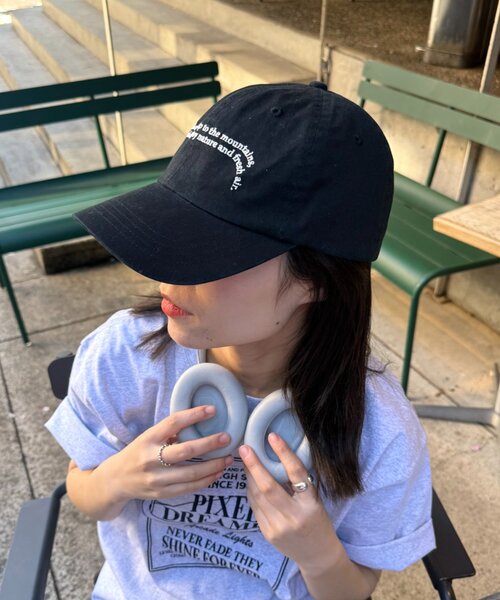 CIAOPANIC TYPY（チャオパニックティピー）の「【UNISEX】メッセージロゴキャップ（キャップ・レディース・ブラック/ブラウン/グリーン・ONE SIZE）」の5枚目の写真