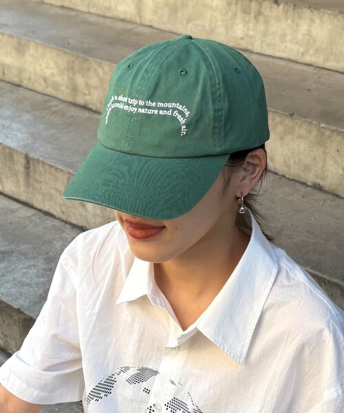 CIAOPANIC TYPY（チャオパニックティピー）の「【UNISEX】メッセージロゴキャップ（キャップ・レディース・ブラック/ブラウン/グリーン・ONE SIZE）」の21枚目の写真