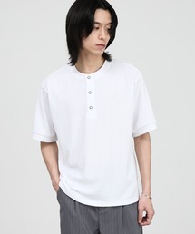 CIYOT（シヨウト）の「【CIYOT-シヨウト-】テレコリブ ヘンリーネック 半袖 Tシャツ（Tシャツ/カットソー）」