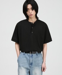CIYOT（シヨウト）の「【CIYOT-シヨウト-】テレコリブ ヘンリーネック 半袖 Tシャツ（Tシャツ/カットソー）」