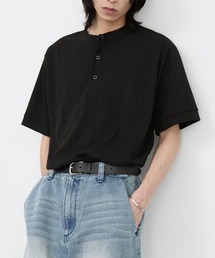 CIYOT（シヨウト）の「【CIYOT-シヨウト-】テレコリブ ヘンリーネック 半袖 Tシャツ（Tシャツ/カットソー）」