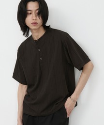 CIYOT（シヨウト）の「【CIYOT-シヨウト-】テレコリブ ヘンリーネック 半袖 Tシャツ（Tシャツ/カットソー）」