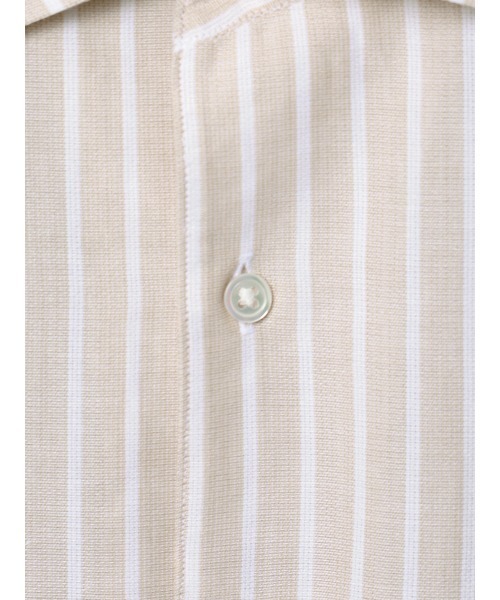 GOOVI(グービ)の「GOOVI/ワンピースカラーシャツ/長袖/ICE COTTON/ストライプ(シャツ/ブラウス・メンズ・ブルー/ベージュ・3/2/1)」の7枚目の写真