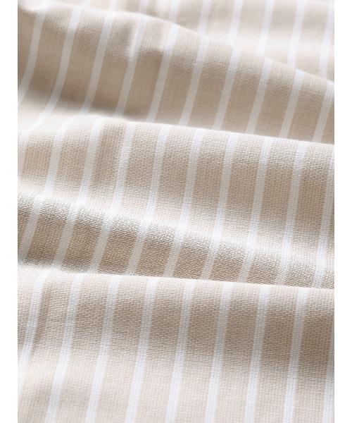 GOOVI(グービ)の「GOOVI/ワンピースカラーシャツ/長袖/ICE COTTON/ストライプ(シャツ/ブラウス・メンズ・ブルー/ベージュ・3/2/1)」の9枚目の写真