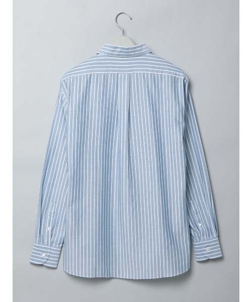 GOOVI(グービ)の「GOOVI/ワンピースカラーシャツ/長袖/ICE COTTON/ストライプ(シャツ/ブラウス・メンズ・ブルー/ベージュ・3/2/1)」の10枚目の写真