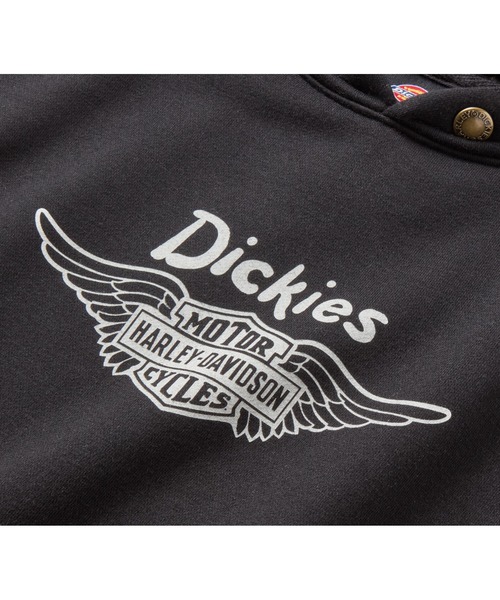 Harley-Davidson（ハーレーダビッドソン）の「Dickies(R) x H-D(R)ウィングドホースシュー オーバーサイズ プルオーバーパーカー（パーカー・メンズ・ブラック・MEDIUM/SMALL/X-SMALL/X-LARGE/LARGE）」の5枚目の写真