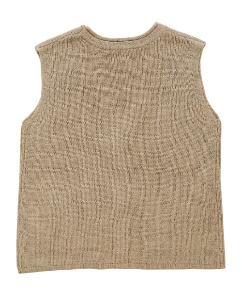 select MOCA Et(セレクトモカエト)の「【Et】Linen-touch V-neck vest(ベスト・レディース・ベージュ/カーキ/ブラック・FREE)」の9枚目の写真