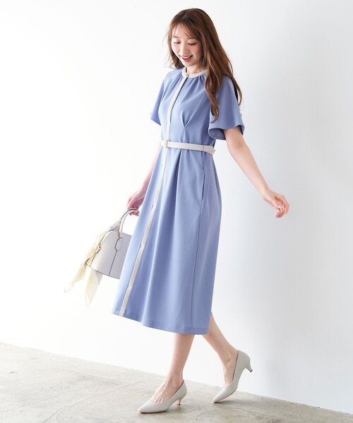 ANY SIS(エニィスィス)の「2WAY バイカラー ワンピース(ワンピース・レディース・ネイビー系/ベージュ系/スカイブルー系・X-LARGE)」の7枚目の写真