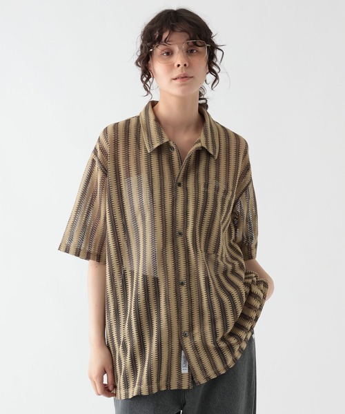 GEORGE'S(ジョージズ)の「スカシシャツ(シャツ/ブラウス・メンズ・ベージュ/オフホワイト・MEDIUM/LARGE)」の1枚目の写真