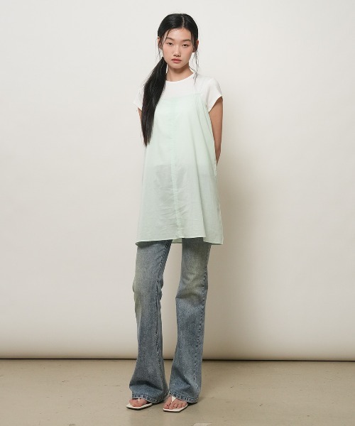 GENERAL IDEA(ジェネラルアイデア)の「【GENERAL IDEA】コットン スリーブレス ワンピース / COTTON SLEEVELESS DRESS(ワンピース・レディース・ホワイト/ブラック/ミント・L/M/S)」の8枚目の写真