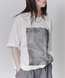 Confirm（コンファーム）の「オーガンジー   カットオフ switching Tee 切替半袖Tシャツ メンズ レディース（Tシャツ/カットソー）」