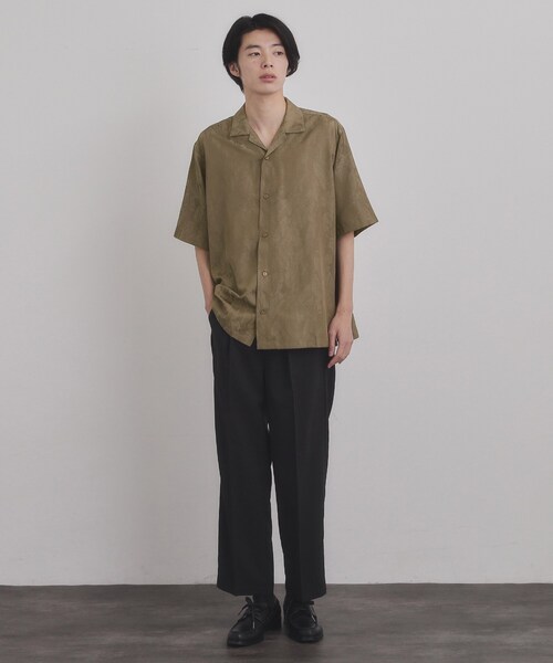 tk.TAKEO KIKUCHI（ティーケータケオキクチ）の「ジャカードボタニカルシャツ（シャツ/ブラウス・メンズ・ブラウン系その他/グレー/ブラック・04/03/02）」の4枚目の写真