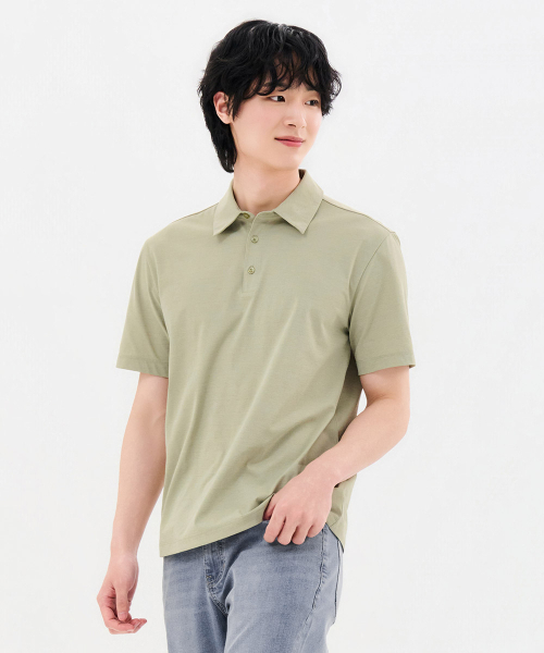 CHASECULT（チェイスカルト）の「共用クールカラー半袖Tシャツ-FCRU5714E0Y（ポロシャツ・メンズ・グリーン・90/95/100/105/110）」の2枚目の写真