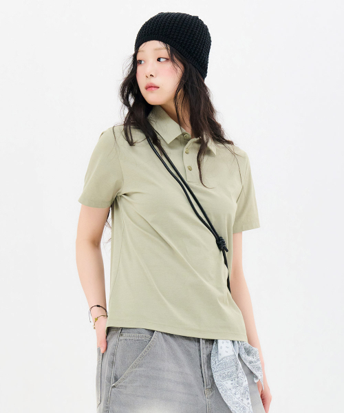 CHASECULT（チェイスカルト）の「共用クールカラー半袖Tシャツ-FCRU5714E0Y（ポロシャツ・メンズ・グリーン・90/95/100/105/110）」の5枚目の写真