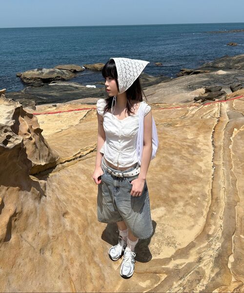 AFTERHOURS(アフターアワーズ)の「HEART NECK DOT BLOUSE (WHITE)(シャツ/ブラウス・レディース・その他・MEDIUM/SMALL)」の3枚目の写真