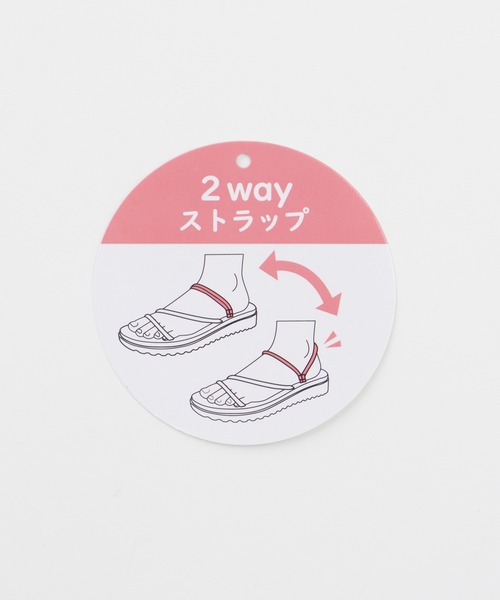 Honeys（ハニーズ）の「２ｗａｙビジューサンダル（サンダル・レディース・ゴールド系1/ブロンズ・L/S/M/LL）」の3枚目の写真