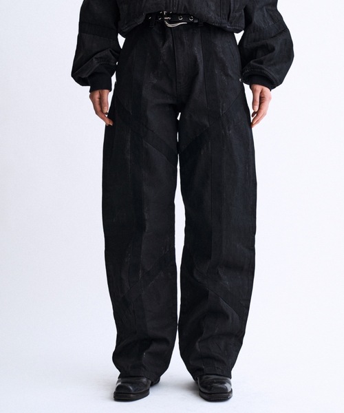 PHILTHEORY（フィルセオリー）の「Weathered coating denim pants / ウェザードコーティングデニムパンツ（デニムパンツ・メンズ・ブラック/ブルー・3/1/2）」の8枚目の写真