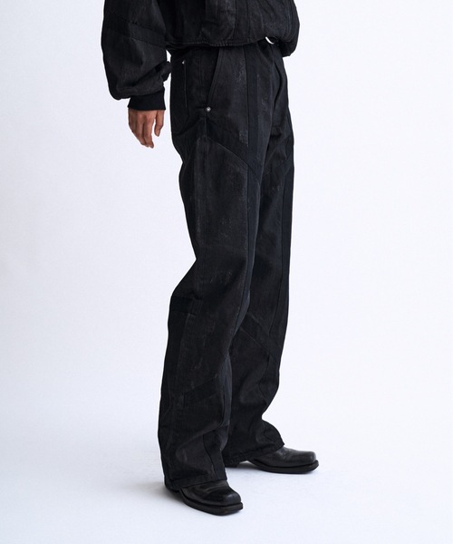 PHILTHEORY（フィルセオリー）の「Weathered coating denim pants / ウェザードコーティングデニムパンツ（デニムパンツ・メンズ・ブラック/ブルー・3/1/2）」の9枚目の写真