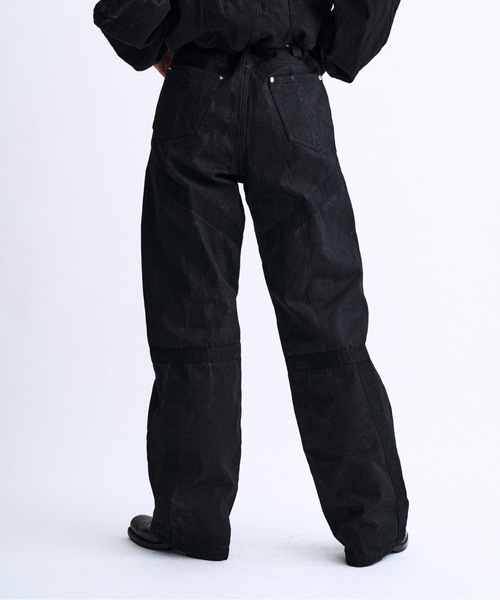 PHILTHEORY（フィルセオリー）の「Weathered coating denim pants / ウェザードコーティングデニムパンツ（デニムパンツ・メンズ・ブラック/ブルー・3/1/2）」の12枚目の写真