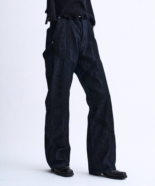 PHILTHEORY（フィルセオリー）の「Weathered coating denim pants / ウェザードコーティングデニムパンツ（デニムパンツ・メンズ・ブラック/ブルー・3/1/2）」の15枚目の写真