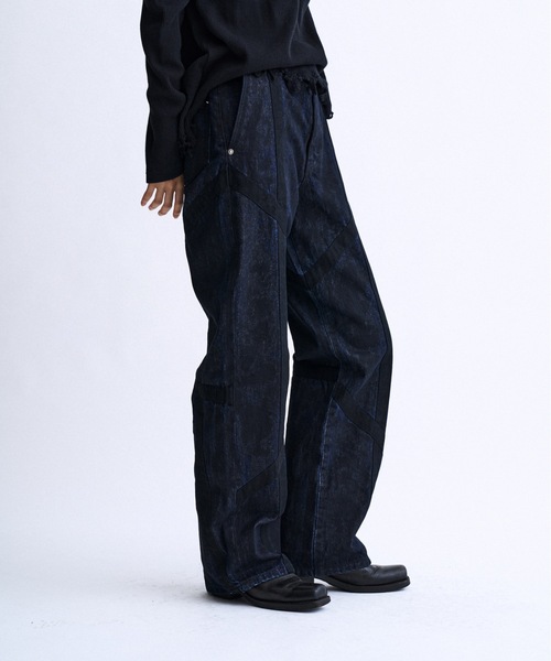 PHILTHEORY（フィルセオリー）の「Weathered coating denim pants / ウェザードコーティングデニムパンツ（デニムパンツ・メンズ・ブラック/ブルー・3/1/2）」の17枚目の写真