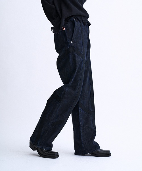 PHILTHEORY（フィルセオリー）の「Weathered coating denim pants / ウェザードコーティングデニムパンツ（デニムパンツ・メンズ・ブラック/ブルー・3/1/2）」の18枚目の写真