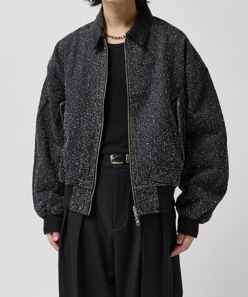 Lui's(ルイス)の「アンイーブンデニムボンバージャケット / Uneven Denim Bomber(ブルゾン・メンズ・ブラック/インディゴブルー・M/S)」の2枚目の写真