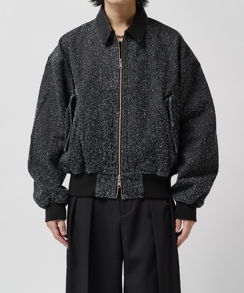 Lui's(ルイス)の「アンイーブンデニムボンバージャケット / Uneven Denim Bomber(ブルゾン・メンズ・ブラック/インディゴブルー・M/S)」の6枚目の写真