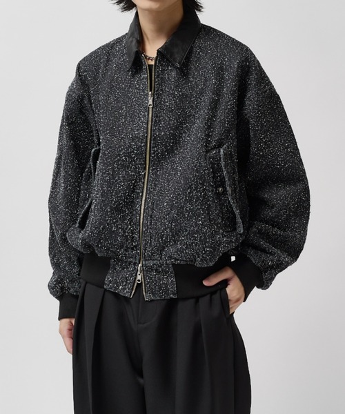 Lui's(ルイス)の「アンイーブンデニムボンバージャケット / Uneven Denim Bomber(ブルゾン・メンズ・ブラック/インディゴブルー・M/S)」の7枚目の写真