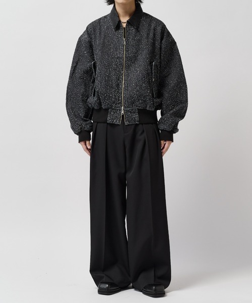 Lui's(ルイス)の「アンイーブンデニムボンバージャケット / Uneven Denim Bomber(ブルゾン・メンズ・ブラック/インディゴブルー・M/S)」の12枚目の写真