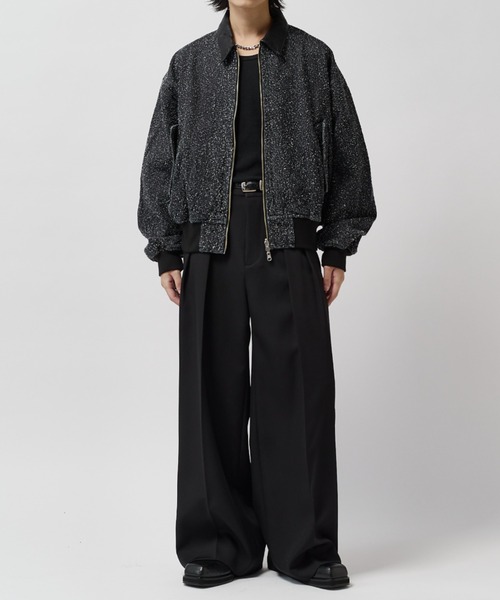 Lui's(ルイス)の「アンイーブンデニムボンバージャケット / Uneven Denim Bomber(ブルゾン・メンズ・ブラック/インディゴブルー・M/S)」の10枚目の写真