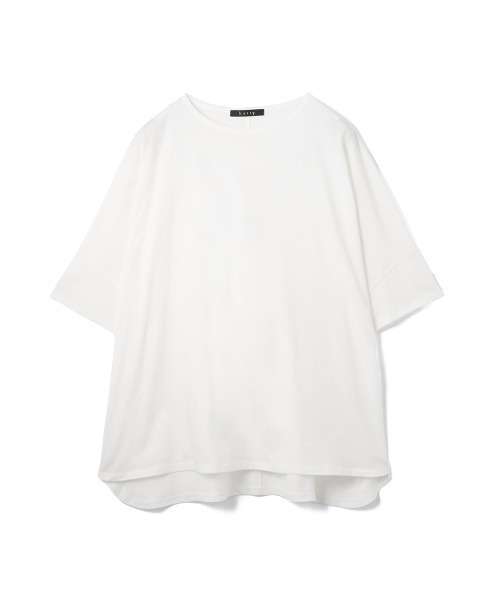 ketty(ケティ)の「【機能するミニマル服】ポンチョTシャツ(Tシャツ/カットソー・レディース・チャコールグレー/オフホワイト・M)」の4枚目の写真
