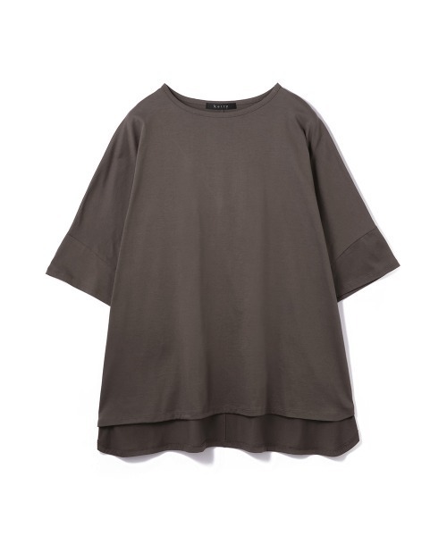 ketty(ケティ)の「【機能するミニマル服】ポンチョTシャツ(Tシャツ/カットソー・レディース・チャコールグレー/オフホワイト・M)」の5枚目の写真