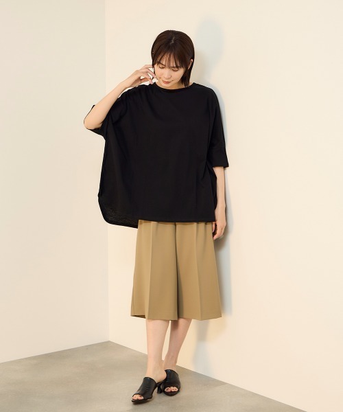 ketty(ケティ)の「【機能するミニマル服】ポンチョTシャツ(Tシャツ/カットソー・レディース・チャコールグレー/オフホワイト・M)」の12枚目の写真