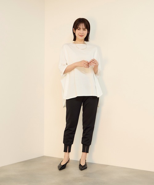 ketty(ケティ)の「【機能するミニマル服】ポンチョTシャツ(Tシャツ/カットソー・レディース・チャコールグレー/オフホワイト・M)」の15枚目の写真