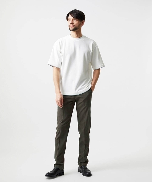 MICHEL KLEIN HOMME (ミッシェルクランオム)の「リラックスクルーネック半袖カットソー(Tシャツ/カットソー・メンズ・ホワイト/ブラック/ライトグレー・MEDIUM/X-LARGE/LARGE)」の5枚目の写真
