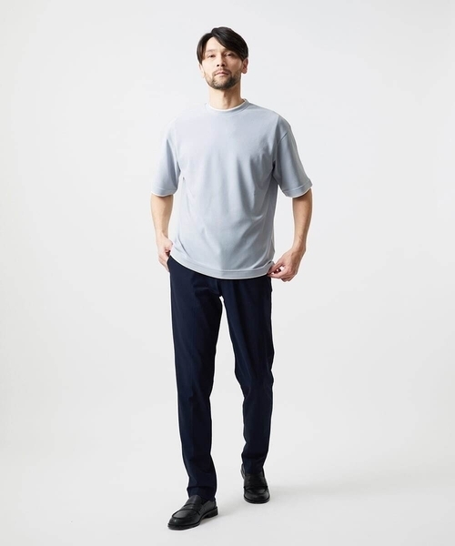 MICHEL KLEIN HOMME (ミッシェルクランオム)の「リラックスクルーネック半袖カットソー(Tシャツ/カットソー・メンズ・ホワイト/ブラック/ライトグレー・MEDIUM/X-LARGE/LARGE)」の7枚目の写真
